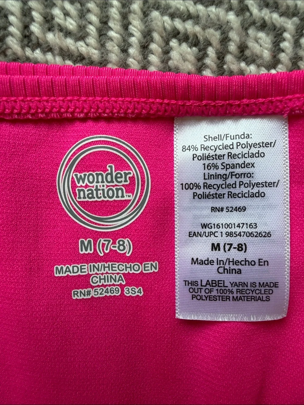 wonder nation Hot Pink Ruffle Strap Two-Piece Swim Set